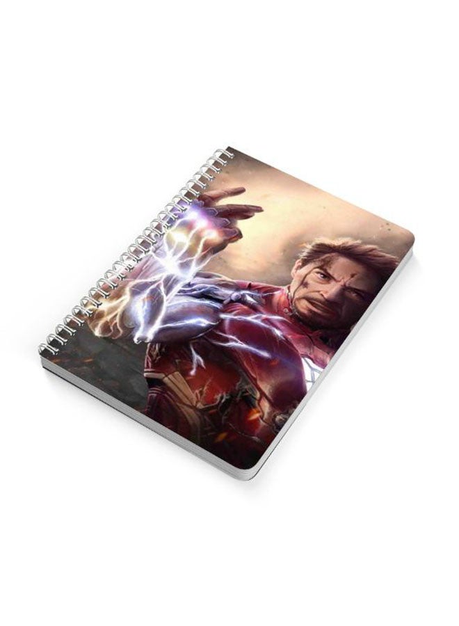LOWHA Iron Man A5 Spiral Bound Notebook Multicolour  - Image 2