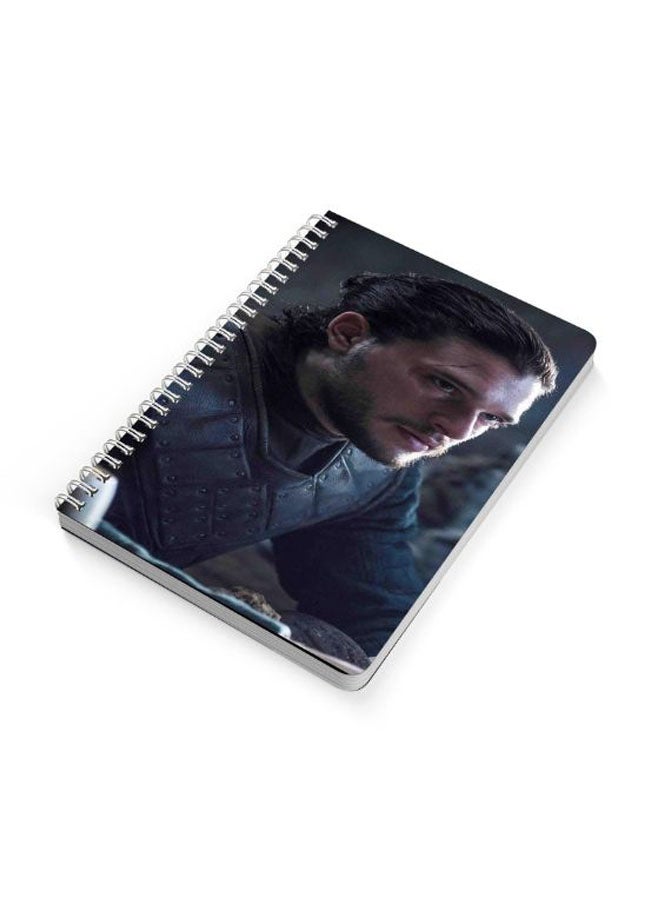 LOWHA Jon Snow A5 Spiral Bound Notebook Dark Blue/Beige/Black  - Image 2