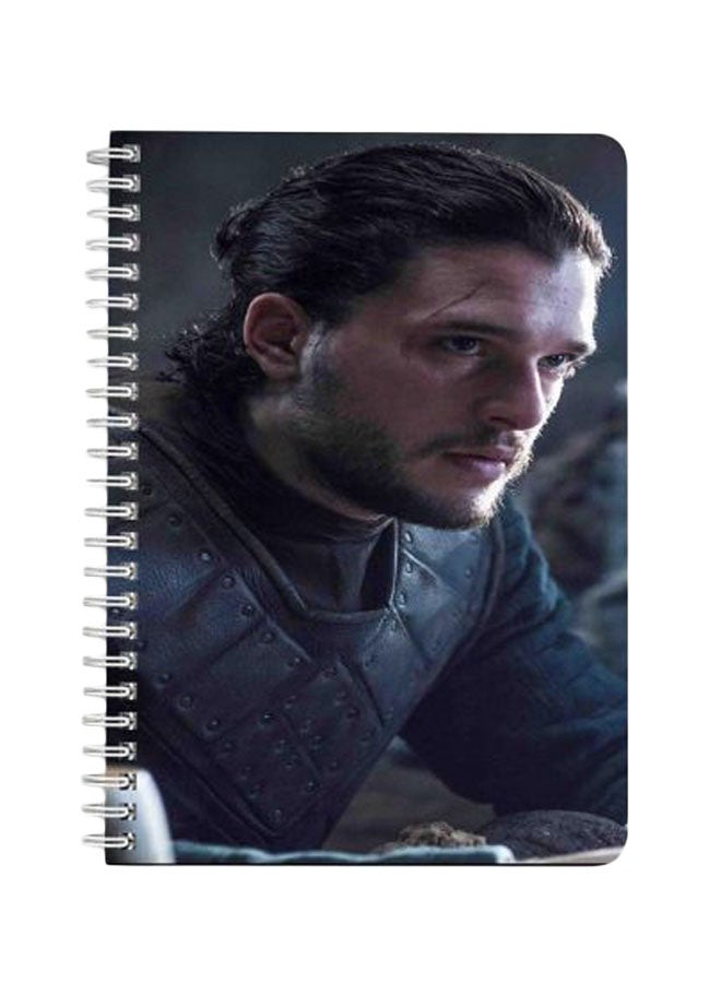 LOWHA Jon Snow A5 Spiral Bound Notebook Dark Blue/Beige/Black  - Image 1