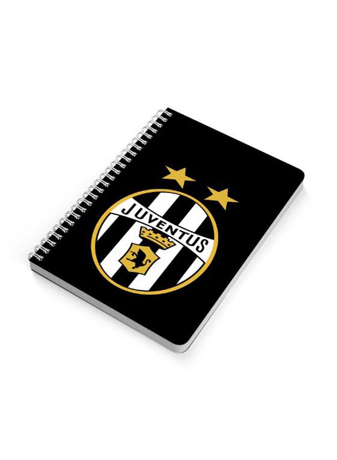 LOWHA Juventus A5 Spiral Bound Notebook White/Yellow/Black - Image 2