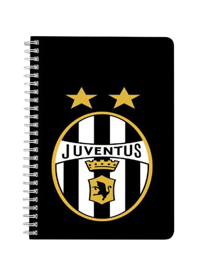 LOWHA Juventus A5 Spiral Bound Notebook White/Yellow/Black - Image 1