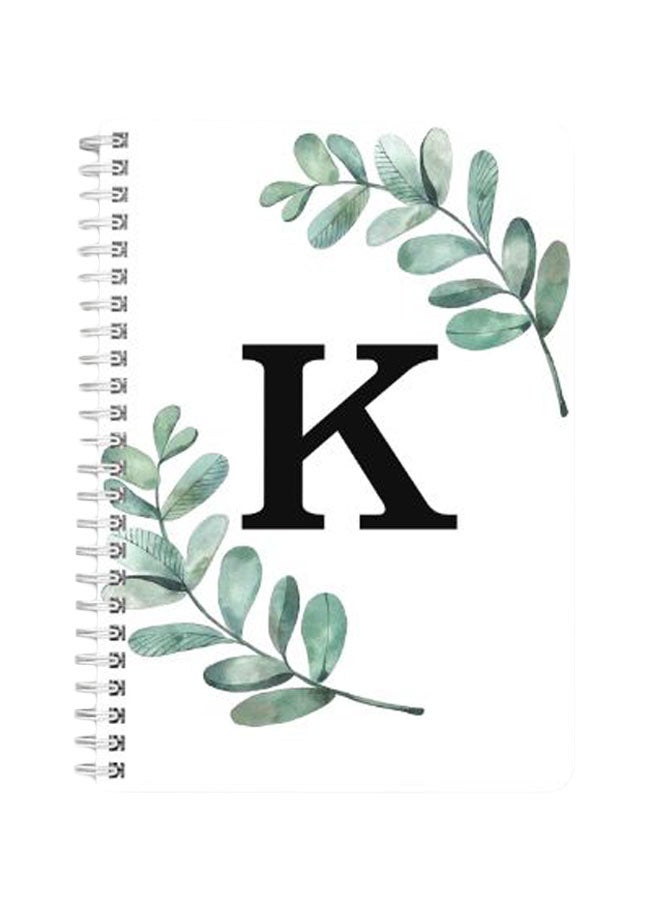 لوحة دفتر بسلك حلزوني مقاس A5 أخضر/أسود/أبيض - Image 1