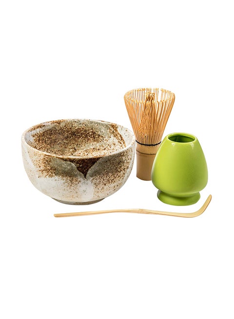 Set Of 4 Tea Matcha Green Tea Gift Set Multicolour 11 x 6.4 x 3.7inch