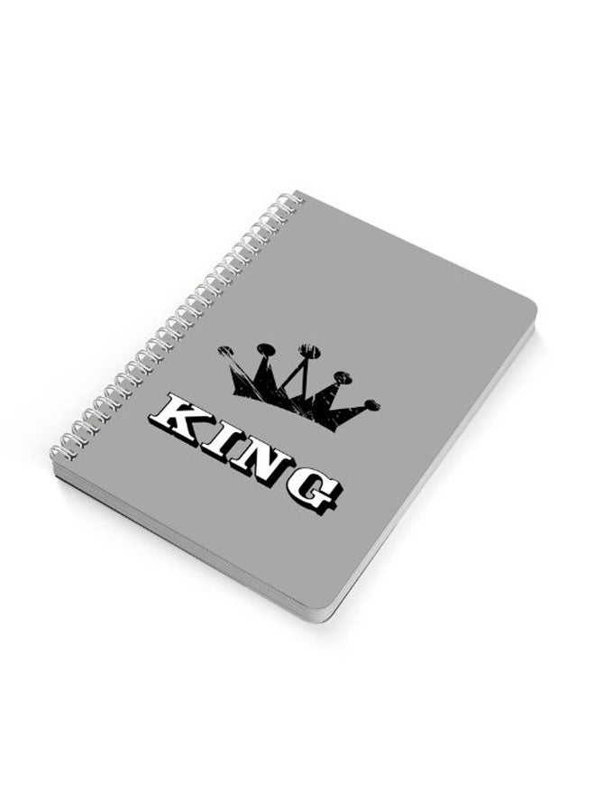 لوحة دفتر بسلك حلزوني مقاس A5 أسود/ رمادي - Image 2