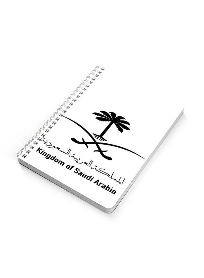 LOWHA Kingdom Of Saudi Arabia A5 Spiral Bound Notebook Black/White  - Image 2