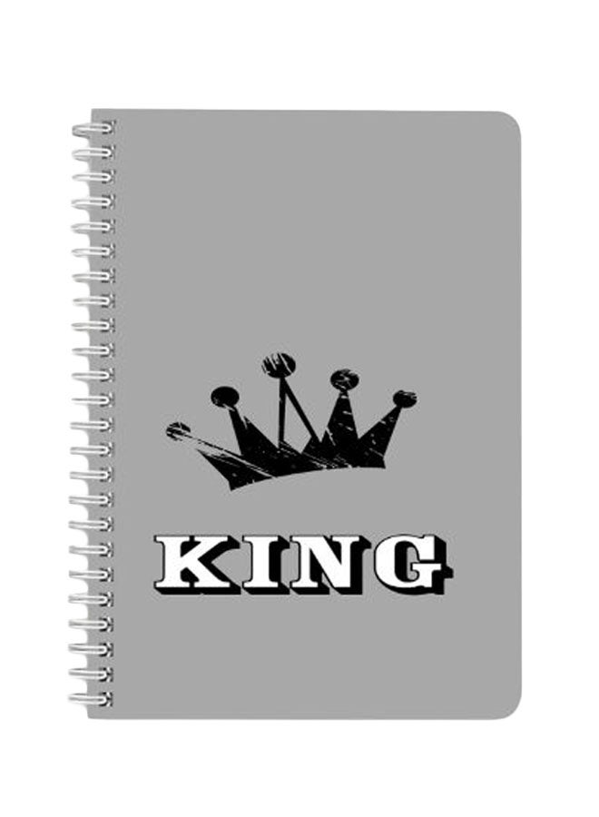 لوحة دفتر بسلك حلزوني مقاس A5 أسود/ رمادي - Image 1