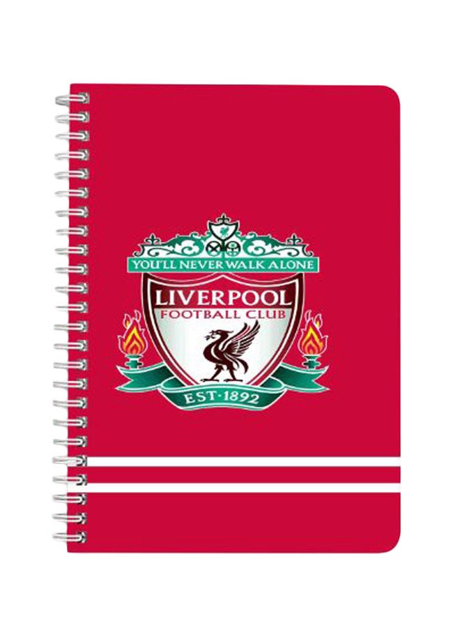 LOWHA - Liverpool A5 Spiral Bound Notebook Red/Green/White - Image 1
