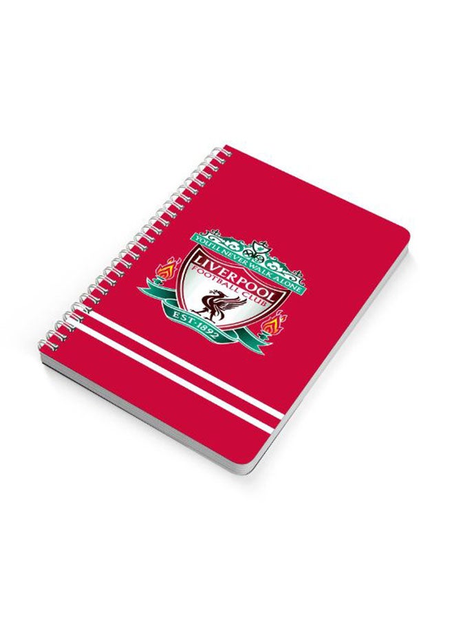 LOWHA - Liverpool A5 Spiral Bound Notebook Red/Green/White - Image 1