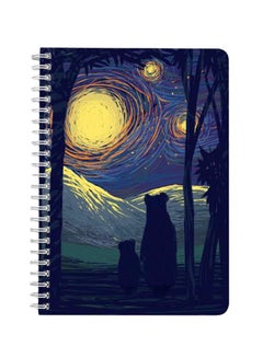 LOWHA Looking At The Stars A5 Spiral Bound Notebook Multicolour  - Image 1