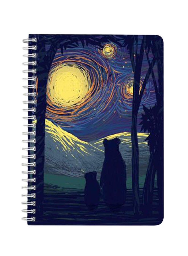 LOWHA - Looking At The Stars A5 Spiral Bound Notebook Multicolour - Image 1