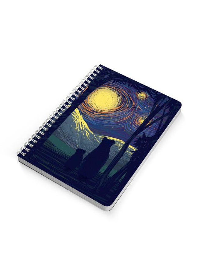 LOWHA - Looking At The Stars A5 Spiral Bound Notebook Multicolour - Image 1