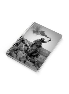 LOWHA Man From Army Printed A5 Spiral Bound Notebook Black/Grey  - Image 2