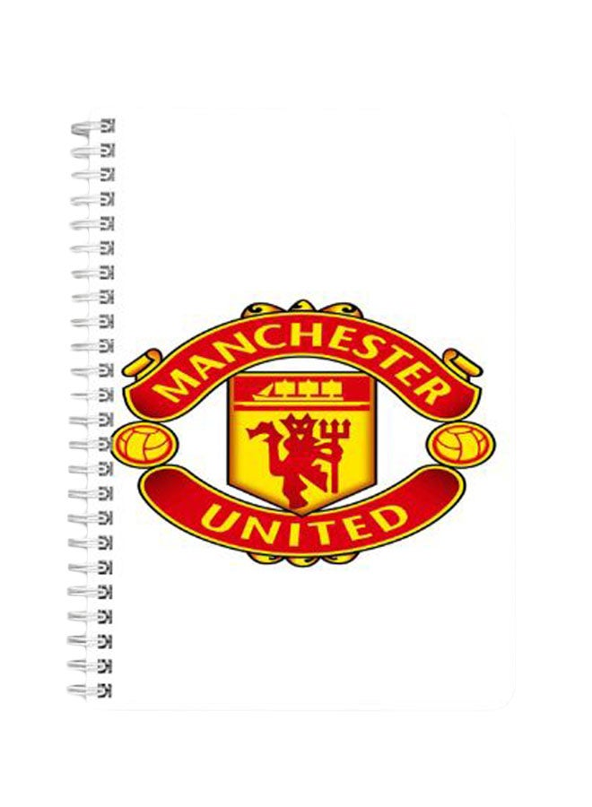 LOWHA Manchester United A5 Spiral Bound Notebook Red/Yellow/White  - Image 1