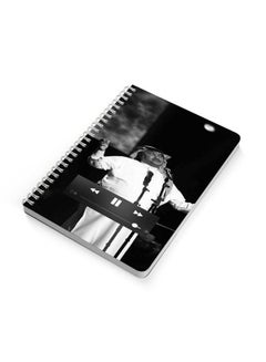 LOWHA Mohammed Abdo Singing A5 Spiral Bound Notebook Black/White  - Image 2