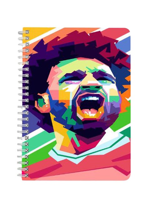Mohammed Salah A5 Spiral Bound Notebook Multicolour