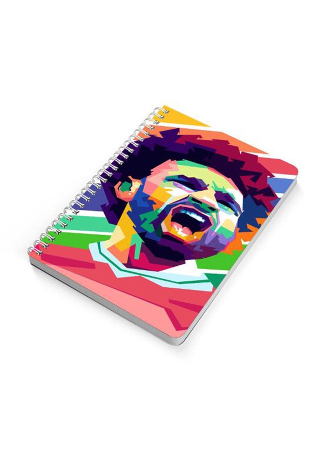 Mohammed Salah A5 Spiral Bound Notebook Multicolour