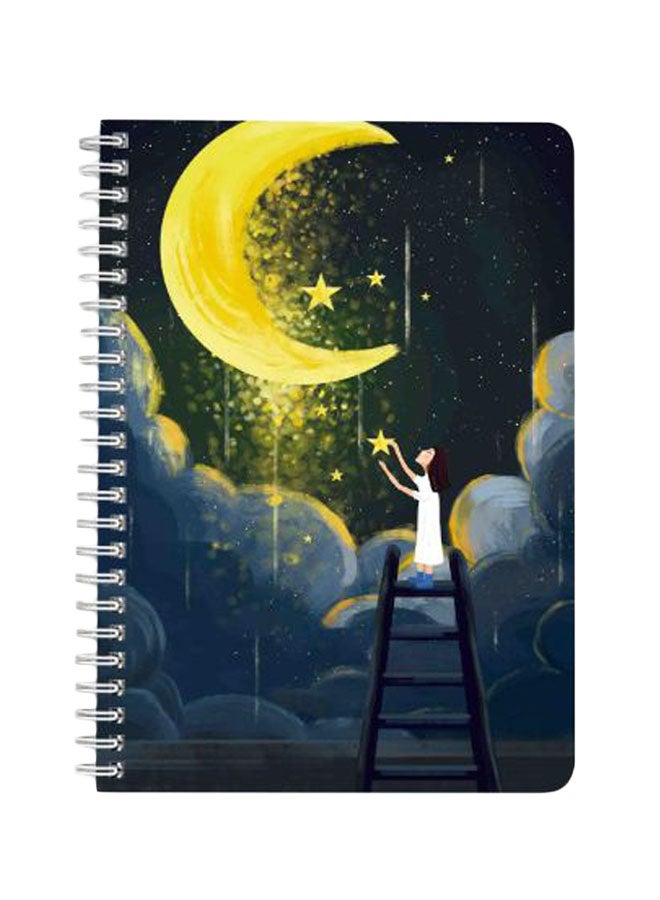 LOWHA - Moonlight Starts A5 Spiral Bound Notebook Multicolour - Image 1