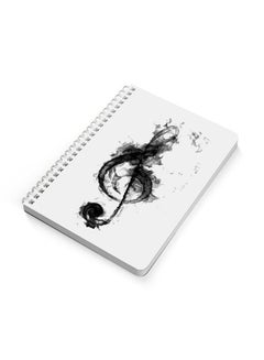 LOWHA Music A5 Spiral Bound Notebook Black/Light Grey  - Image 2