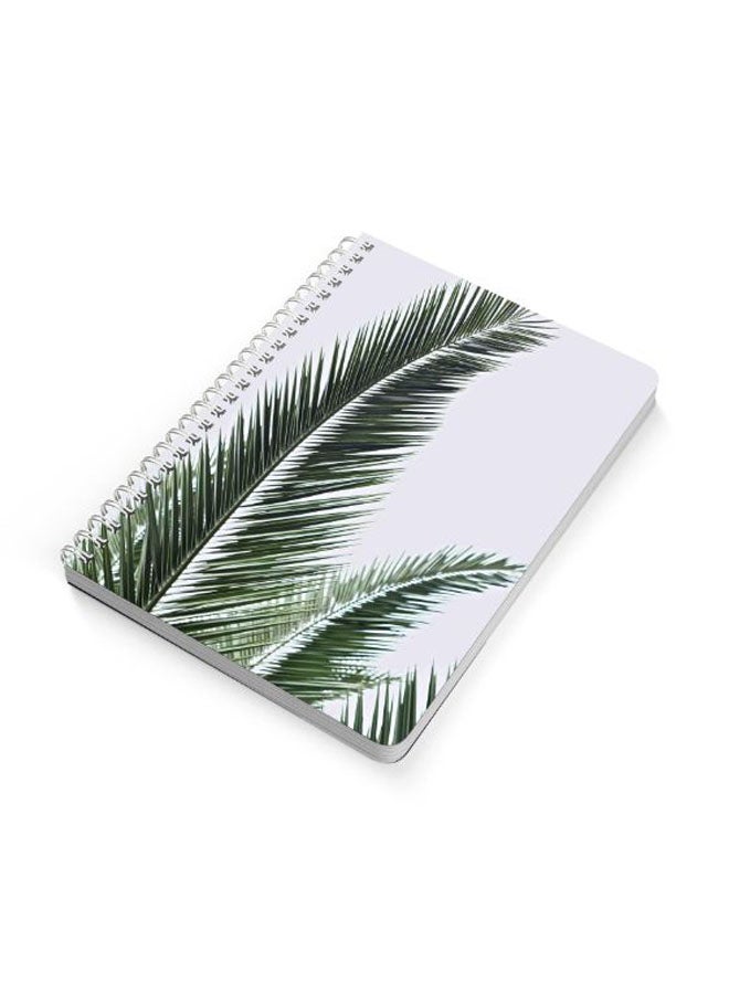 LOWHA A5 Spiral Bound Notebook Green/Grey - Image 2