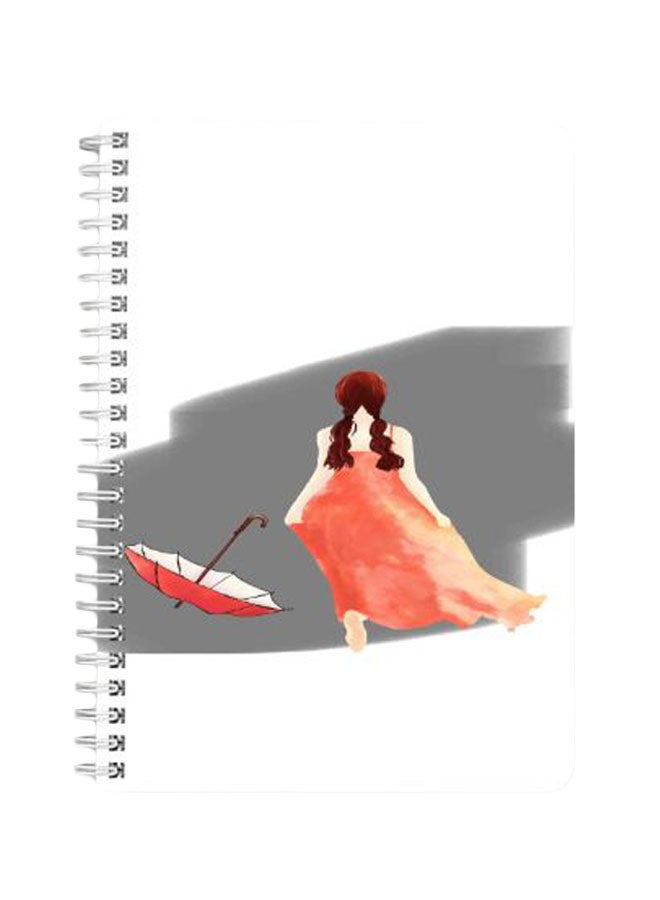 LOWHA A5 Spiral Bound Notebook Grey/Pink/White - Image 1