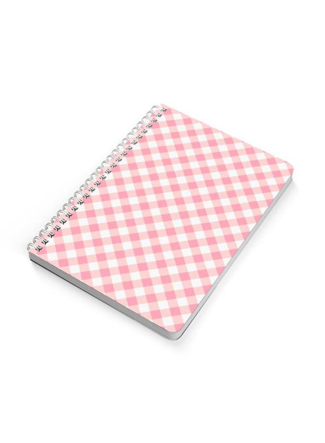 LOWHA - A5 Spiral Bound Notebook Pink/White - Image 1