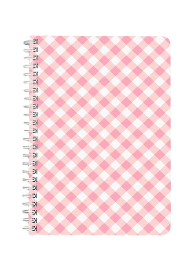 LOWHA - A5 Spiral Bound Notebook Pink/White - Image 1