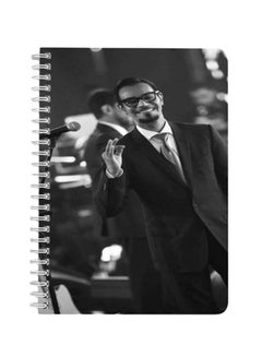 LOWHA Rabeh Saqer A5 Spiral Bound Notebook Black/White  - Image 1