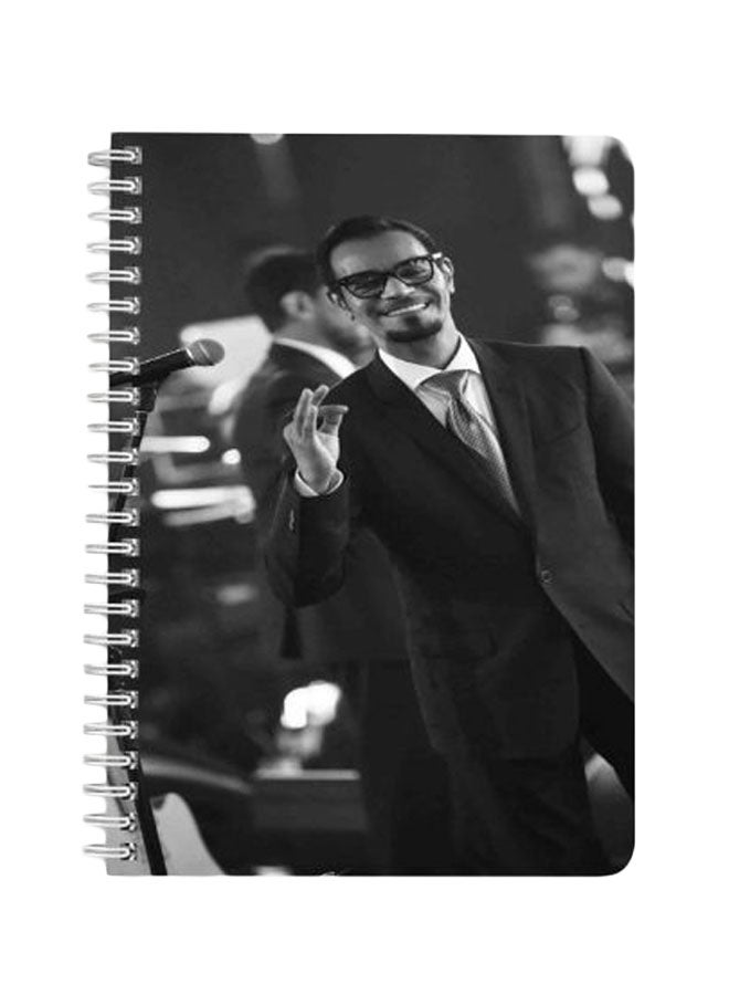 LOWHA Rabeh Saqer A5 Spiral Bound Notebook Black/White  - Image 1