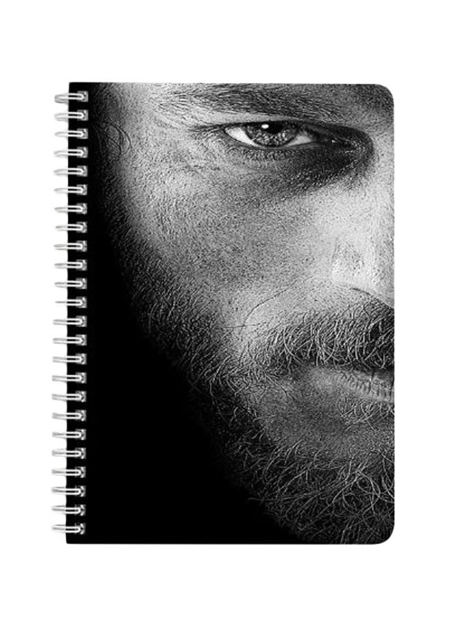 LOWHA - Ragnar Lothbrok A5 Spiral Bound Notebook Black/Grey - Image 1