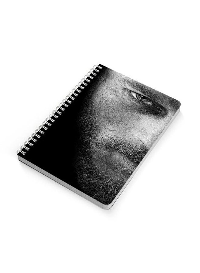 LOWHA - Ragnar Lothbrok A5 Spiral Bound Notebook Black/Grey - Image 1