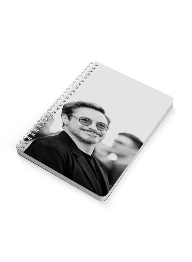 LOWHA Robert Downey A5 Spiral Bound Notebook Black/Grey  - Image 2