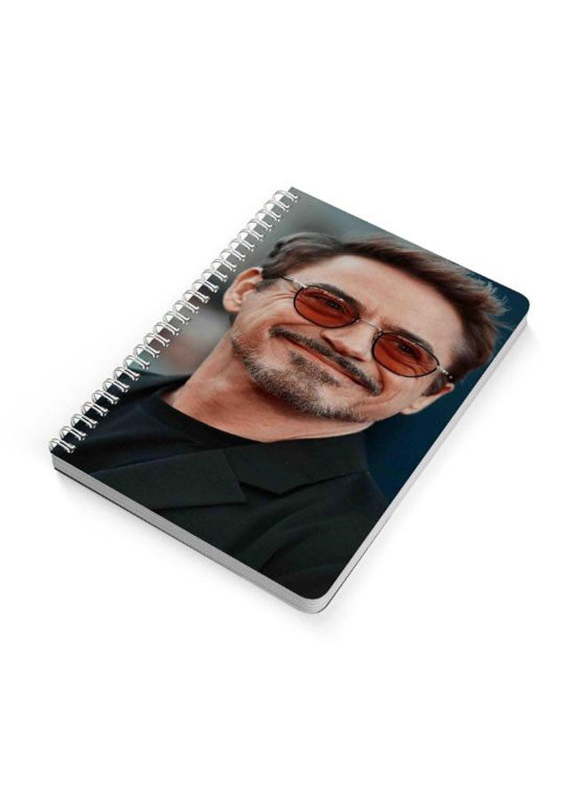 LOWHA Robert Downey A5 Spiral Bound Notebook Beige/Black  - Image 2