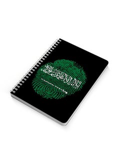 LOWHA Saudi Finger A5 Spiral Bound Notebook Green/White/Black  - Image 2
