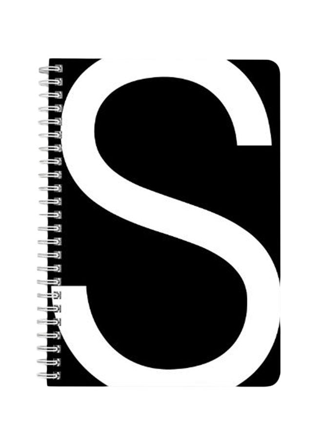 لوحة دفتر بسلك حلزوني مقاس A5 أسود/ أبيض - Image 1