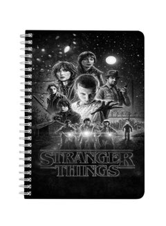 Stranger Things A5 Spiral Bound Notebook Black/Grey