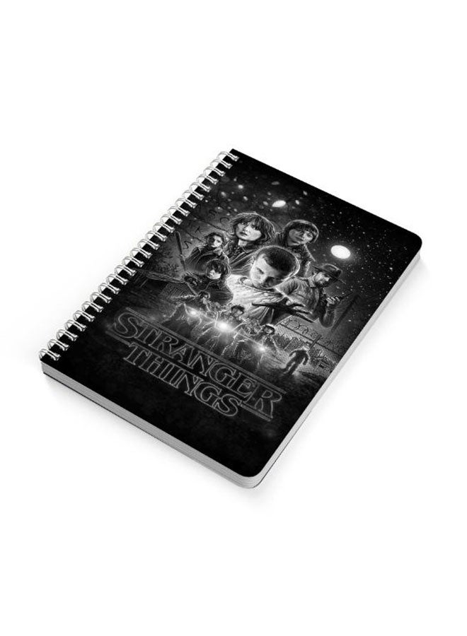 LOWHA - Stranger Things A5 Spiral Bound Notebook Black/Grey - Image 1