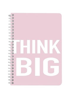 LOWHA Think Big A5 Spiral Bound Notebook Pink/White  - Image 1