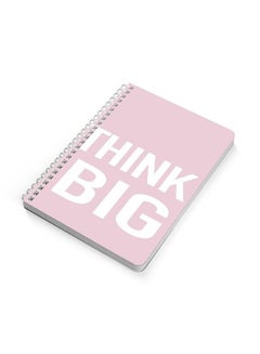 LOWHA Think Big A5 Spiral Bound Notebook Pink/White  - Image 2