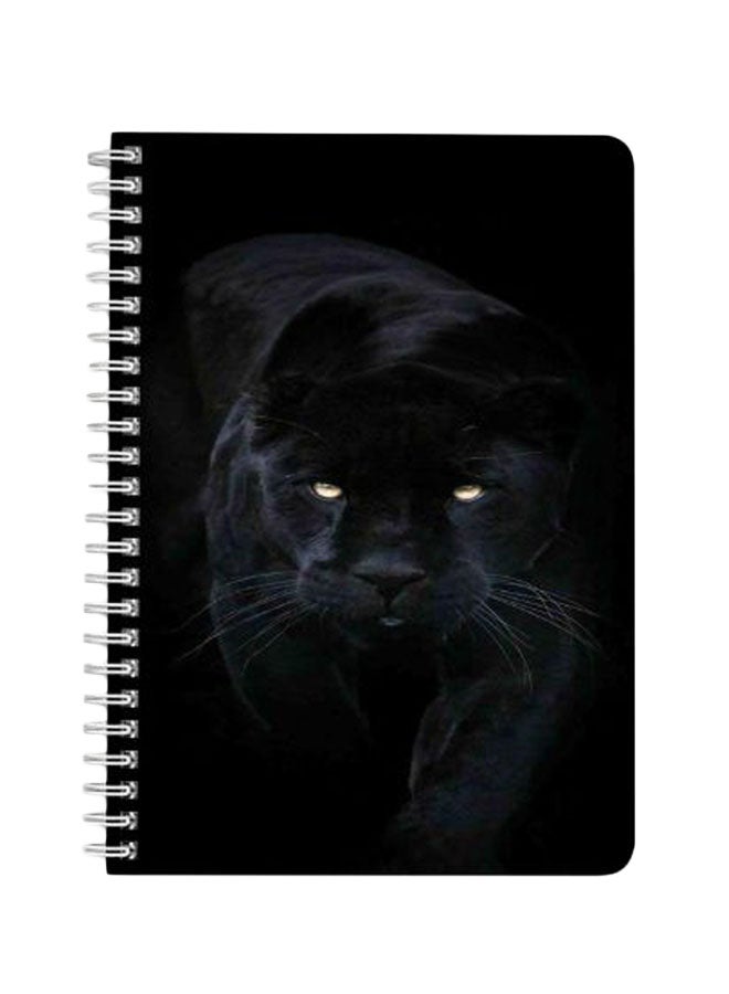 LOWHA Tiger A5 Spiral Bound Notebook Black - Image 1