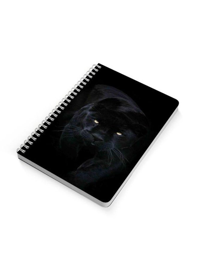 LOWHA Tiger A5 Spiral Bound Notebook Black - Image 2