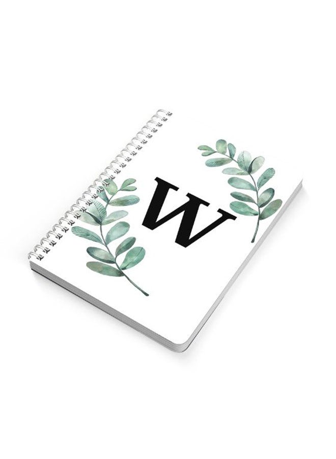 A5 Spiral Bound Notebook Green/Black/White