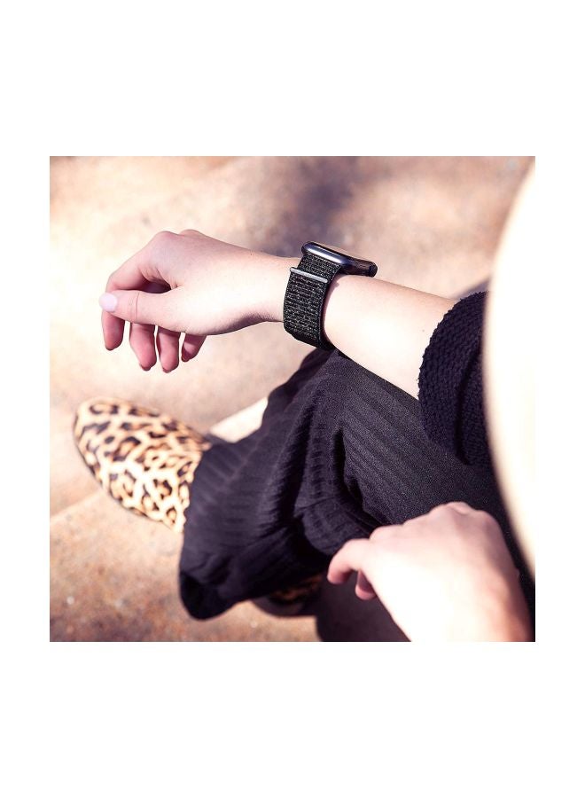 Replacement Band For Apple Watch 38/40mm Metallic Black