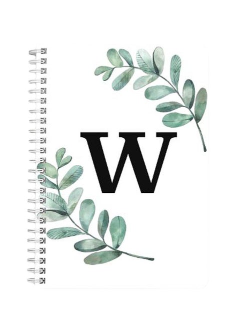 A5 Spiral Bound Notebook Green/Black/White
