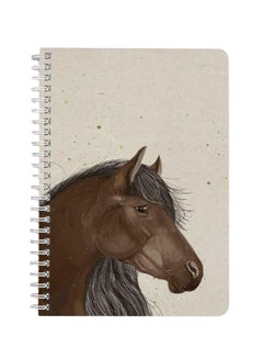 LOWHA Wild Horse A5 Spiral Bound Notebook Brown/Grey  - Image 1