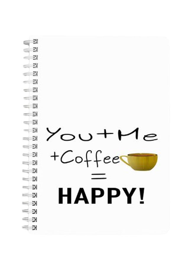 لوحة دفتر بسلك حلزوني مقاس A5 أسود/ أبيض - Image 1