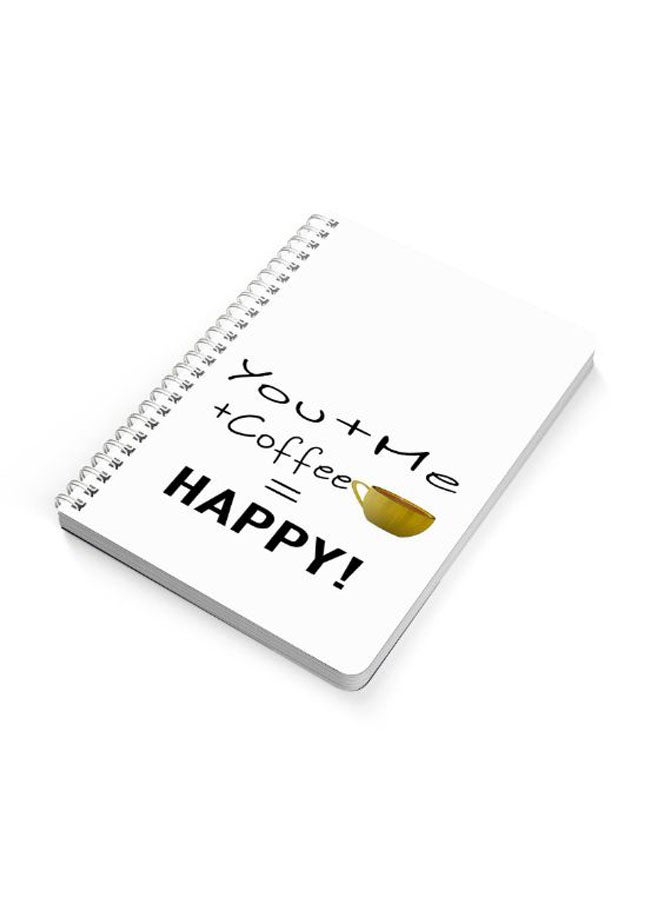 لوحة دفتر بسلك حلزوني مقاس A5 أسود/ أبيض - Image 2