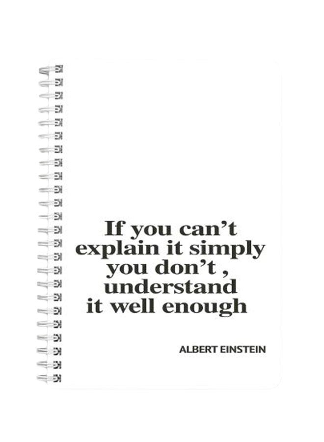 LOWHA You Do Not Understand A5 Spiral Bound Notebook Black/White - Image 1