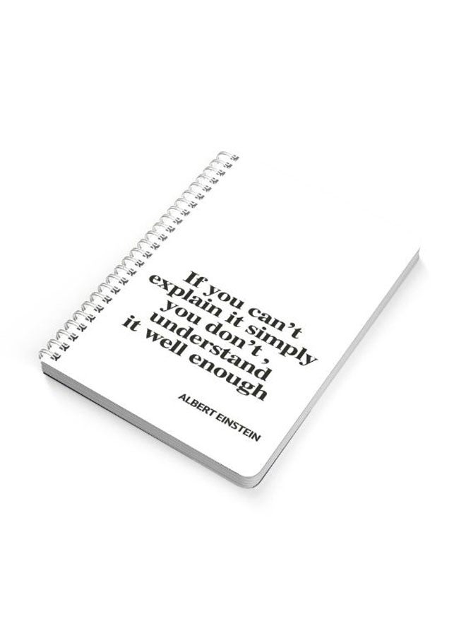 LOWHA You Do Not Understand A5 Spiral Bound Notebook Black/White - Image 2