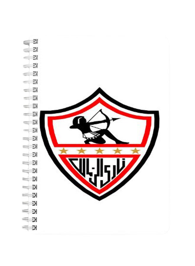 LOWHA - Zamalek A5 Spiral Bound Notebook Red/Black/White - Image 1