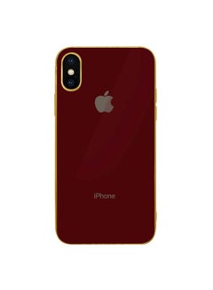 HICOOL Protective Case Cover For Apple iPhone X Red/Gold  - Image 2